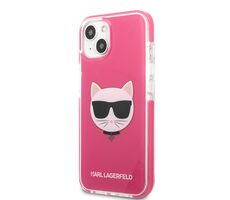 Karl Lagerfeld TPE Choupette Head Cover für Apple iPhone 13 mini Fuchsia