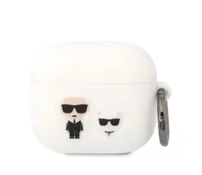 Karl Lagerfeld und Choupette Silikonhülle für Apple Airpods 3 weiß