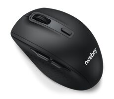 Niceboy OFFICE M30 BT schwarz / kabellose optische Maus / 3200DPI / USB-Empfänger + Bluetooth / 2,4GHz / 1x AA / 6 Tasten