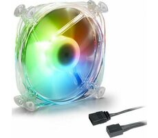 Sharkoon SHARK DISC PWM transparent / Lüfter / 120 mm / RGB / 24,8 dBA