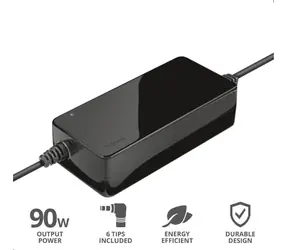 Trust MAXO Lenovo schwarz / Laptop-Ladegerät / 90 W / 6 Anschlüsse