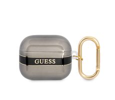Guess TPU-Hülle mit bedruckten Streifen für Apple Airpods 3 schwarz
