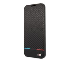 BMW M PC/TPU Book Tricolor Stripes Hülle für Samsung Galaxy S22+ schwarz