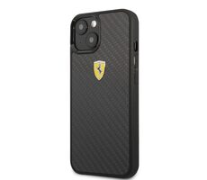 Ferrari Real Carbon Backcover für Apple iPhone 13 mini schwarz