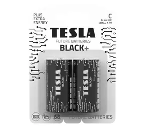 TESLA BLACK+ Alkalibatterie C 2 Stück / LR14 / kleine Monozelle / Blister 