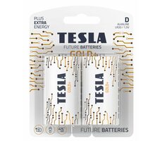 TESLA GOLD+ Alkalibatterie D 2 Stück / LR20 / große Monozelle / Blister 