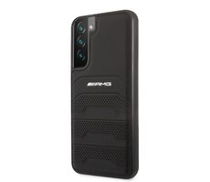 AMG echtes Leder perforierte Rückseite für Samsung Galaxy S22+ schwarz