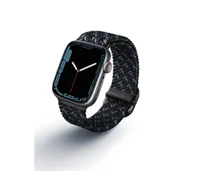 UNIQ Aspen Designer Edition geflochtenes Armband für Apple Watch 45 & 44 & 42 mm - Obsidian