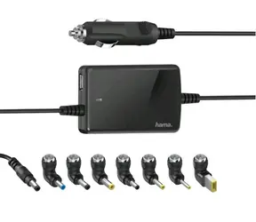 HAMA 200008 Universal-Netzteil für Laptop im Auto 70W (15-19V) 8 Anschlüsse