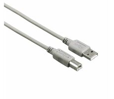 HAMA 200901 Verbindungskabel USB 2.0 A Stecker auf USB-B Stecker 3M weiß / unverpackt