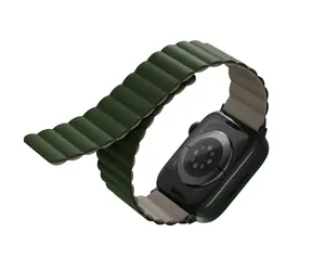 UNIQ REVIX Wende-Magnetarmband für Apple Watch 45 & 44 & 42 mm - PINE (grün-beige)