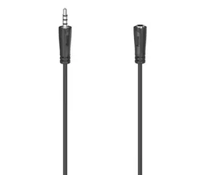 HAMA 200734 Verlängerungs-Audiokabel 3,5-mm-Klinke für Headsets 1,5 m schwarz / 4-polig 