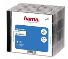 HAMA 44746 CD-BOX Ersatzhülle 10 Stück transparent-schwarz