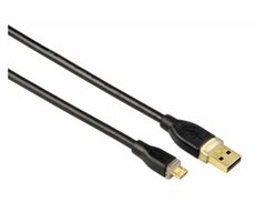 HAMA 78490 USB 2.0 Kabel microUSB auf USB-A 0,75m schwarz