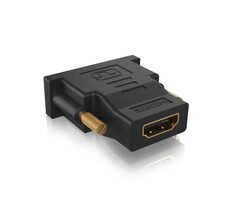 Icy Box IB-AC552 schwarz / DVI-D-Adapter auf HDMI 4K schwarz 