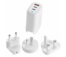 Acer GaN 65W USB-Ladegerät 65W weiß / 19V / 3-Port-Ladegerät / 2xUSB-C,1x TypA
