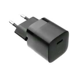 FIXED Mini-Set aus Netzwerkladegerät mit USB-C-Ausgang und USB-C/USB-C-Kabel 30 W, 1 m, Schwarz