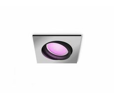 Philips Hue WACA Centura Decken-LED-Leuchte quadratisch GU10 5,7W Aluminium / 350lm / 2000-6500K / RGB / IP20