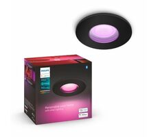 Philips Hue WACA Xamento Decken-LED-Leuchte 1x GU10 5,7W schwarz / 350lm / 2000-6500K / RGB / IP44