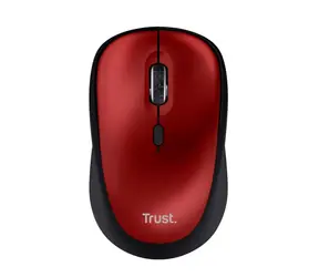 Trust YVI+ Funkmaus Eco Rot / kabellose optische Maus / 1600 DPI / 4 Tasten 