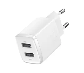 Baseus CCXJ010202 Kompaktes Netzwerkladegerät 2xUSB 10,5W weiß