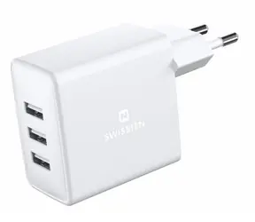 Swissten Netzwerkadapter SMART IC 2x USB-A weiß / 10W