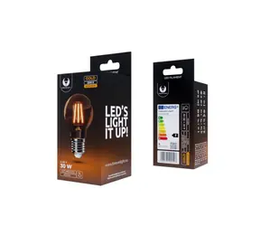 Forever LED-Glühbirne E27 A60 4W (Warmweiß - Gold) / Fassung E27 / 2200K / 4W / 400 lm / 15000h