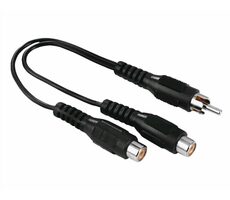 HAMA 223160 Splitter-Cinch-Gabel - 2 Cinch-Buchsen schwarz