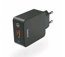 HAMA USB-Ladegerät 19,5W Schwarz / 1x USB-A / QC