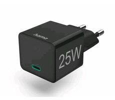 HAMA USB-Ladegerät 25W Schwarz / 1x USB-C / PD/QC