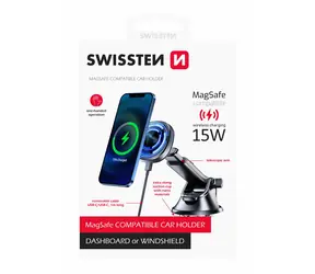 Swissten 65010610 schwarz / Magnethalterung für Armaturenbrett / MagSafe-Unterstützung 