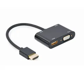 Gembird -Adapter HDMI (M) auf HDMI (F) + VGA (F) + 3,5 mm