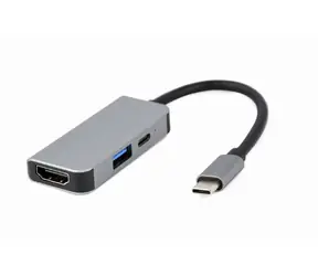 Gembird A-CM-COMBO3-02 / HUB 3V1 / HDMI / USB-A / USB-C