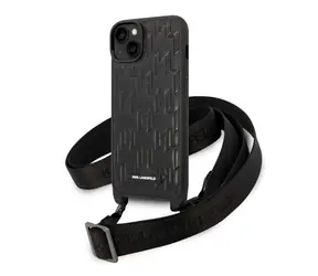 Karl Lagerfeld Monogram Crossbody Backcover für Apple iPhone 14 PLUS schwarz