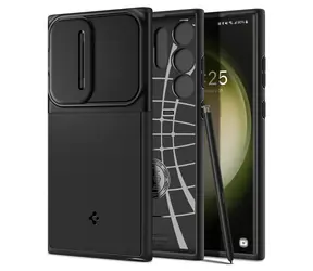 Spigen Optik Armor Schutzhülle für Samsung Galaxy S23 Ultra schwarz 
