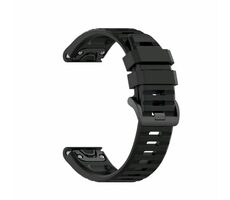 FIXED Silikonarmband Silikonarmband für Garmin QuickFit 26 mm schwarz