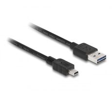 DeLock Kabel Easy USB 2.0 A (M) - USB 2.0 Mini-B (M) 5 m schwarz