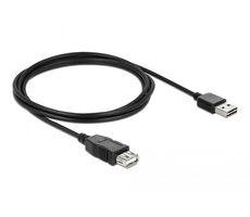 DeLock Verlängerungskabel Easy USB 2.0 A (M) - USB 2.0 A (F) 2m schwarz