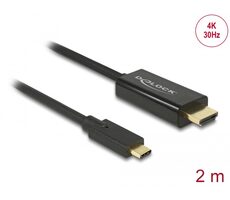 DeLock Kabel USB Typ-C (M) - HDMI (M) (DP Alt Mode) 4K 30 Hz 2m schwarz