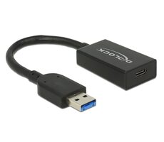 DeLock Konverter USB 3.2 Gen 2 Typ-A (M) - USB Typ-C (F) 15 cm schwarz / aktiv