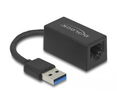 DeLock Adapter SuperSpeed USB Typ-A (M) - Gigabit LAN 10/100/1000 Mbit/s schwarz / USB 3.2 Gen 1 