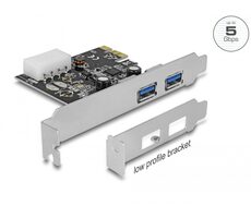 DeLock PCI Express Karte - 2 x externer SuperSpeed USB / 5 Gbit/s / USB 3.2 Gen 1 Typ-A (F)