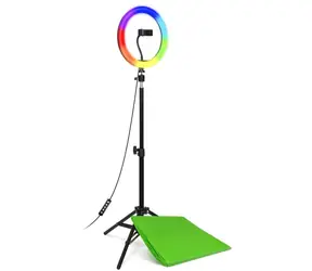 Connect IT Selfie10Ring CLI-5000-SM / Ring-LED-Licht mit Telefonhalter / 1200 lm 