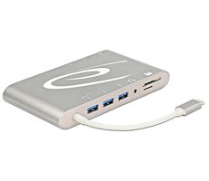 DeLock USB Typ-C 3.1 Dockingstation weiß / 4K / 30Hz 