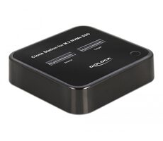 DeLock M.2 Dockingstation für 2 x SSD M.2 NVMe PCIe mit Klonfunktion schwarz