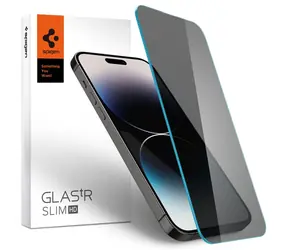 Spigen Glass tR Slim HD Anti-Glare Privacy Schutzglas für Apple iPhone 14 Pro Max 