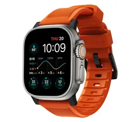 Nomad Rugged Strap Armband für Apple Watch orange-schwarz