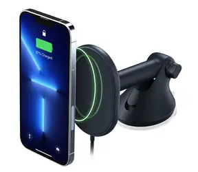 iOttie Velox MagSafe Magnetische Armaturenbrett- und Windschutzscheibenhalterung Blau / Armaturenbrett-Magnethalterung mit Ladegerät