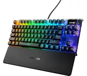 SteelSeries Apex 7 TKL - Rot (US) schwarz / Gaming-Tastatur / Mechanisch / QX2 Rot / RGB-Hintergrundbeleuchtung / US-Layout