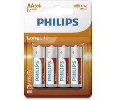 Philips Batterien AA Long Life - 4 Stk